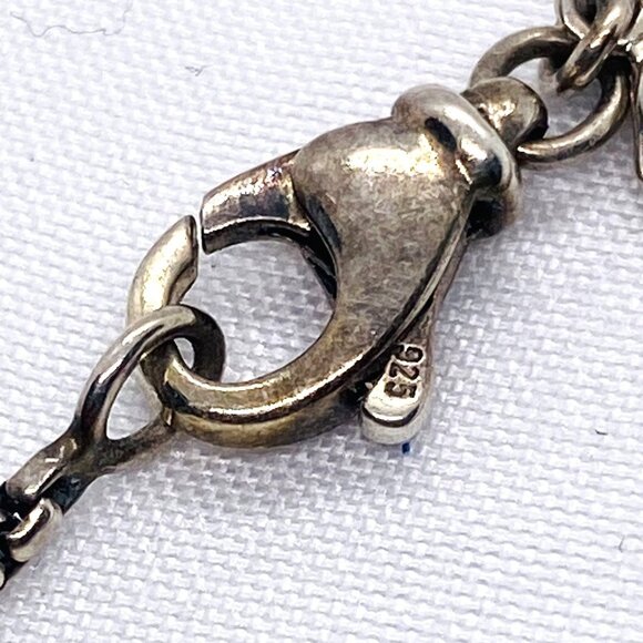 David Yurman Sterling Silver 925 1/4 18K 750 Gold Crossover Bar Necklace - Picture 14 of 16